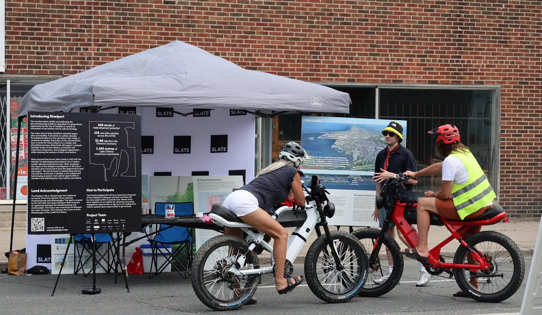 Community members learning about Steelport at Open Streets on King on June 22, 2025